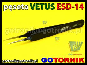 Pęseta ESD-14 VETUS pincenta antymagnetyczna