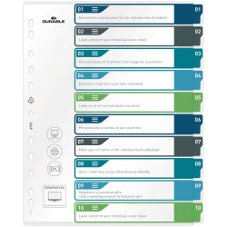 Durable 679527 Index A4+ 1-10 Multicolour Dividers For Organised Filing