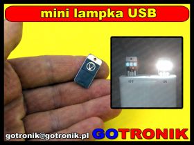Mini lampka LED USB czarna