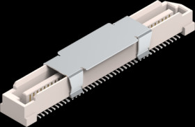 Pin header, 80 pole, pitch 0.8 mm, straight, ivory, 658854613080