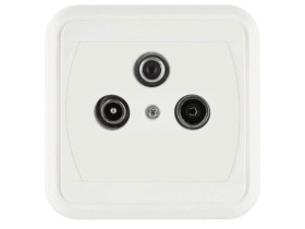 LIZA Gniazdo antenowe RTV-SAT końcowe 15dB złoty 6GAS-1L KARLIK