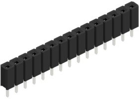 Socket header, 15 pole, pitch 2.54 mm, straight, 10026953