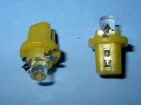 T-5 12V ŻÓŁTA LED COKÓŁ PLASTIKOWY