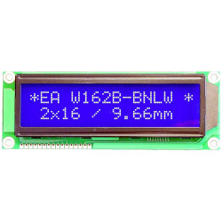 DISPLAY VISIONS EAW162B-BNLW Dot Matrix Display LCD Display Blue Backlight