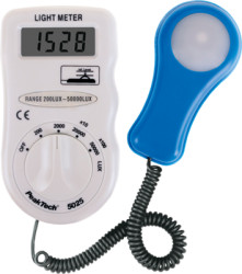 Lux meter, 200/2000/20000/50000 Lux, ±5 %, PeakTech P 5025