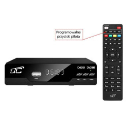 Tuner TV naz. LTC HDT102 DVB-T-2 z pilotem programowalnym