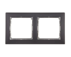 VALENA Ramka podwójna pozioma czarna/srebro 770392