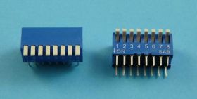 DIP SWITCH 8-PIN BLUE PIANO