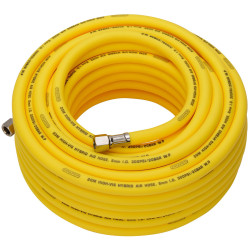 Draper 31736 High Visibility Hybrid Air Hose, 20m x 8mm, 1/4&quot; BSP, Yellow