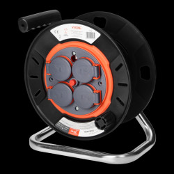 Bryzgoszczelny zwijak bębnowy IP44 4x2P+Z 16A 230V H05VV-F 3x1,5mm2 25m CR-4 Virone Orno