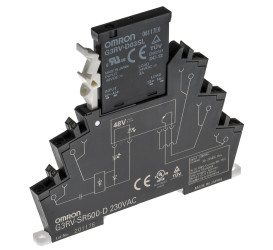Przekaźnik półprzewodnikowy Omron 3 A 26,4 V DC SPNO MOSFET, montaż na szynie DIN G3RV-SR