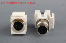 Moduł keystone S-Video gniazdo na gniazdo kolor biały