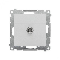 Simon 55 Gniazdo antenowe typu F” pojedyncze (moduł). Do instalacji indywidualnych Aluminium mat TASF1.01/143