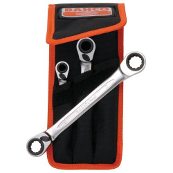 Bahco S4RM/3T S4RM Series Reversible Ratchet Spanner Set, 3 Piece