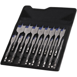 IRWIN&#xAE; IW4041002 Blue Groove 4X Flat Bit Set, 17 Piece