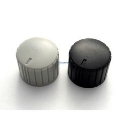 gałka 20mm oś 6mm moletowana 2 kolory