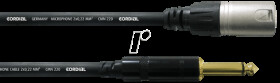 CCM 10 MP Microphone cable, XLR connector/mono jack/10 m