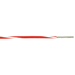 Przewód montażowy 0,52 mm² Czerwony/Biały Alpha Wire PVC 20 AWG 300 V dł. 305m 10/0,25 mm +105°C Właściwości CA 65,
