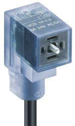 VCD 1A-1-3-226/2 M 2+2PE, 24V, rozstaw styków 8mm, LED + warystor, przewód 3x0,5mm2, PUR czarny, 2m, Lumberg, 12276, EN 175301-8