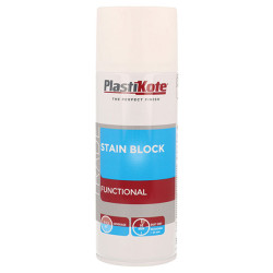 PlastiKote 440.0071019.076 Trade Stain Block Spray Paint White 400ml
