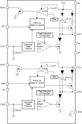 Automotive dual local interconnect network (LIN) transceiver with dominant state timeout