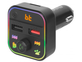 Transmiter samochodowy FM bluetooth 5.3 z ładowarką USB QC