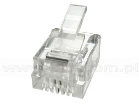 Wtyk 6p2c na przewód płaski, linkę