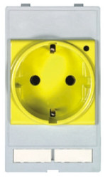 Złącze sieciowe Gniazdo Montaż na panelu 2P+E Typ F - niemieckie Schuko 16A