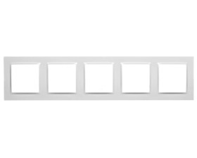 Simon 10 Ramka pięciokrotna biała CR5/11