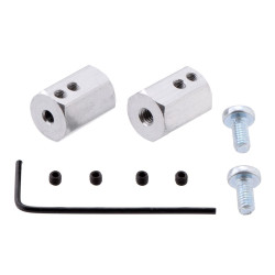 12mm Hex Wheel Adapter for 3mm Shafts (2-Pack)