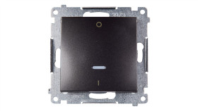 Simon 54 Łącznik Dwubiegunowy Z Podświetleniem, Szybkozłącza, Antracyt...