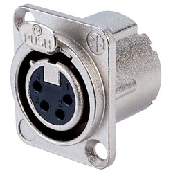 Neutrik 4 Pole NC4FD-LX Panel Socket