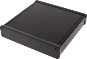 Aluminum enclosure, (L x W x H) 160 x 165 x 31 mm, black (RAL 9005), IP54, 1455R1602BK