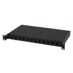 Przełącznica światłowodowa FO 12xSC duplex RACK 19" 1U wysuwalna czarna PFOT