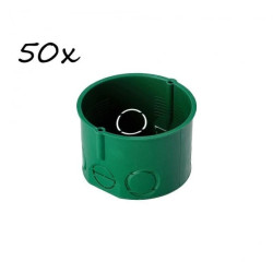 Puszka podtynkowa końcowa fi 60 płytka bez wkrętów zielona EDO /50szt./