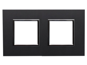 DANTE Ramka 2 podwójna onyx czarny 4590282 KOS