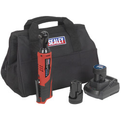 Sealey CP1202KIT Ratchet Wrench Kit 3/8&quot;Sq Drive 12V Li-ion - 2 Batteries
