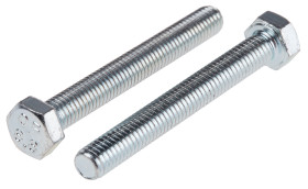 Śruba z łbem sześciokątnym gwint M5 40mm skok 0.80mm Stalowe Sześciokątny Powlekane jasnym cynkiem RS PRO