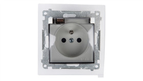 Simon 54 Gniazdo Bryzgoszczelne Z/U Ip44 Z Klapką Transparentną Białe...