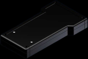 ABS enclosure, battery compartment 2 x AA/1 x 9V, (L x W x H) 210 x 116 x 31.5 mm, black (RAL 9004), IP54, TBT-2B.9