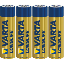 Varta 4106101414 Longlife Alkaline AA 1.5V Battery Pack of 4