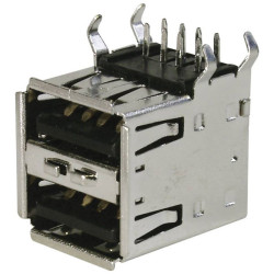 Assmann A-USB A-2P USB 2.0 Built-In Dual Port Socket Solder PCB