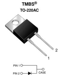 VT3045BP Trench MOS Barrier Schottky Rectifier for PV Solar Cell Bypass Protection Ultra Low VF = 0.30 V at IF = 5 A