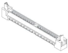 Złacze krawędziowe PCB 40-pinowe, raster 0.8mm 2-rzędowe, 3.1A, Samtec, seria HSEC8-DV