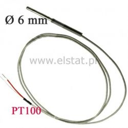 Czujnik temp. PT100 6x50mm 0-400st.C; 1,5m