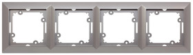 Premium Ramka poczwórna kolor srebrny Ra-4 Pr SR
