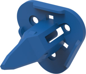 Plug, unequipped, 3 pole, straight, 3 rows, blue, W3S-1939-P012