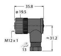 Turck 69048 Złącze niekonfekcjonowane czujnika/aktuatora B8241-0, 1 szt.