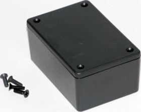 ABS enclosure, (L x W x H) 86 x 56 x 36 mm, black (RAL 9005), IP54, 1591XXLBK