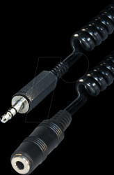 A 94L Spiral cable, 3.5-mm jack plug to socket, 3 m